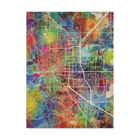 Michael Tompsett 'Boulder Colorado City Map' Canvas Art,18x24